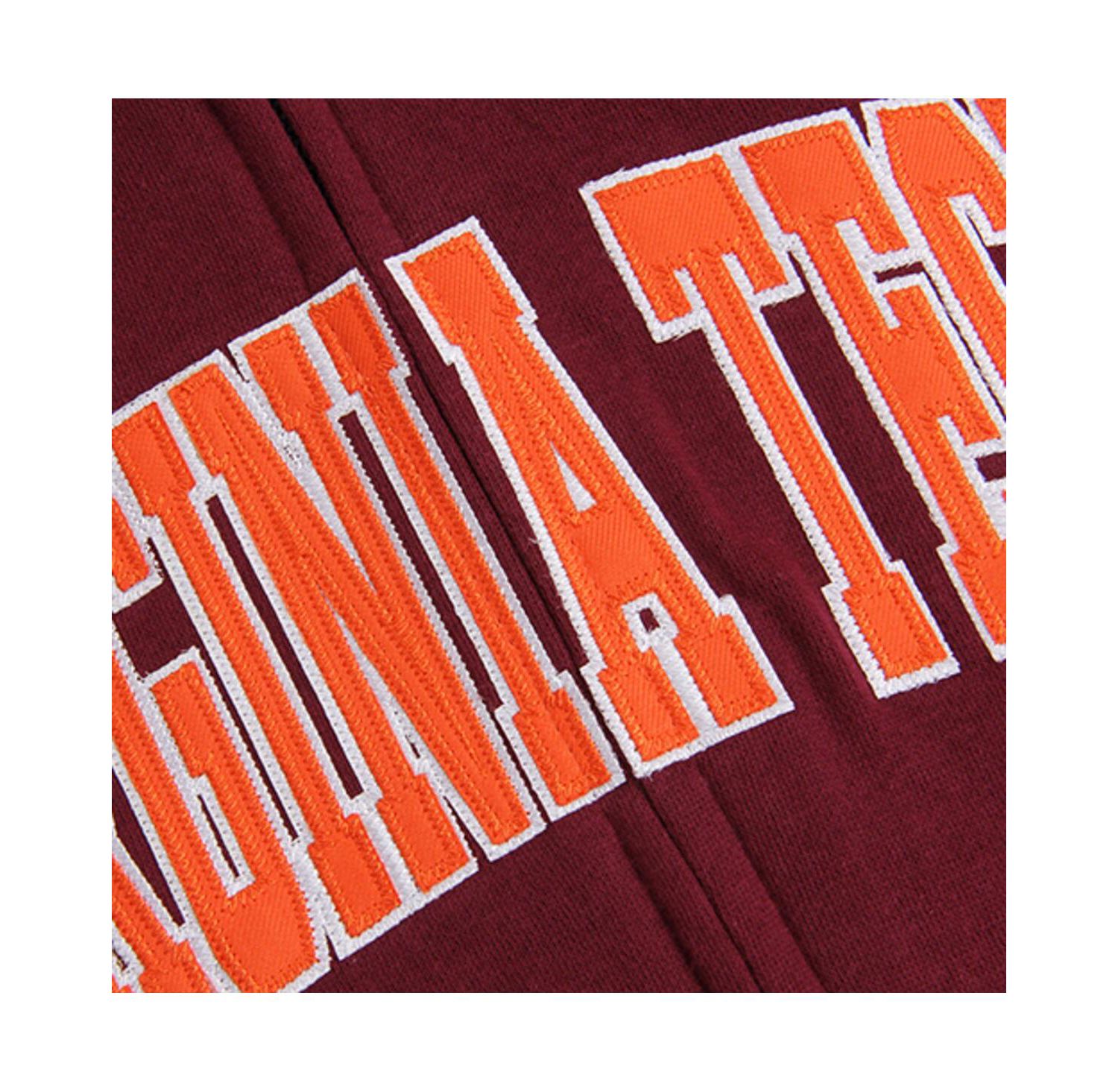 Women's Maroon Virginia Tech Hokies Arched Name Full-Zip Hoodie