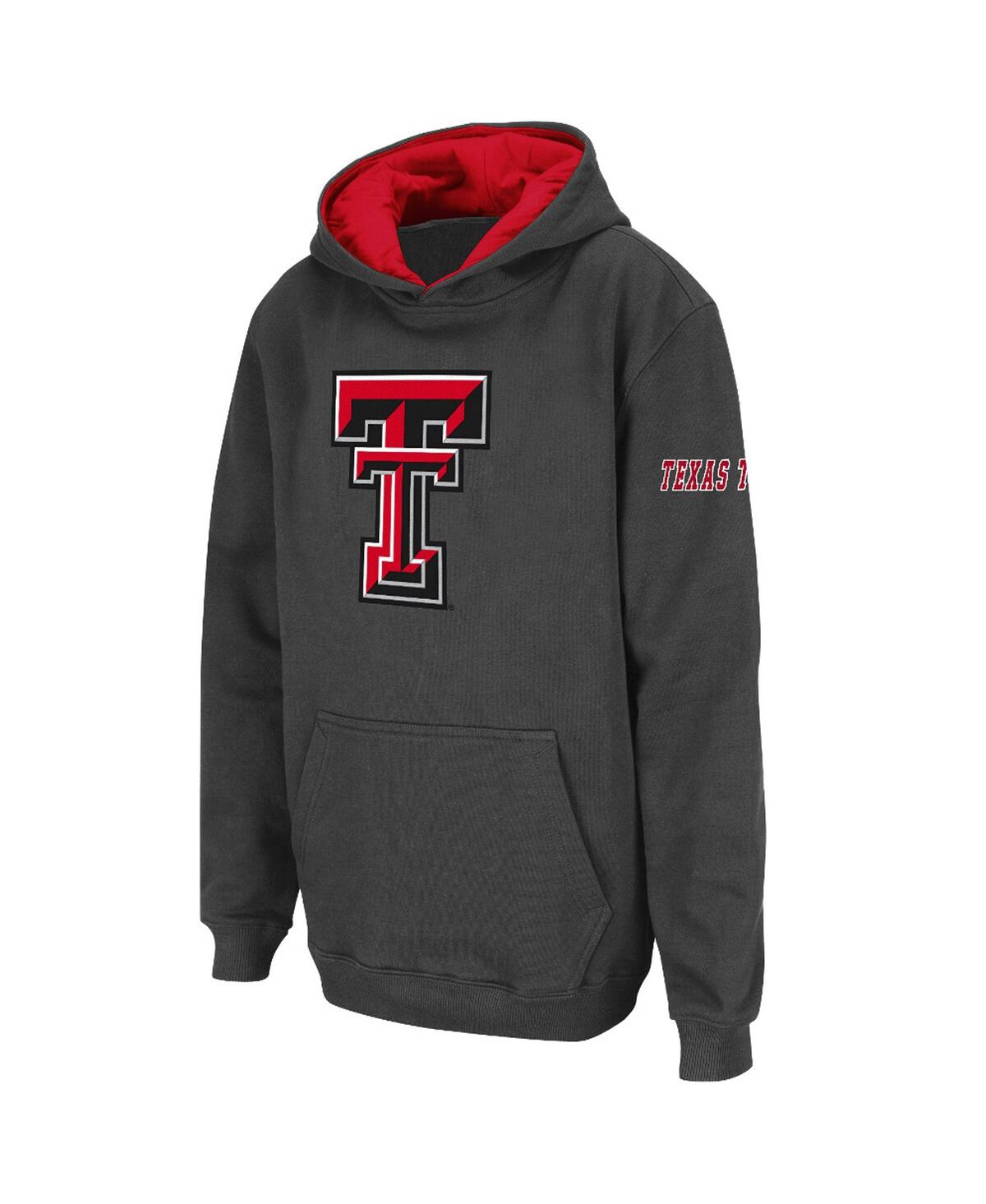 Stadium Athletic Big Boys  Charcoal Texas Tech Red Raiders Big Logo Pullover Hoodie In Charcoal