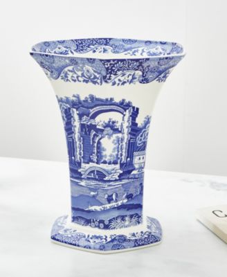 Blue Italian Hexagonal Vase