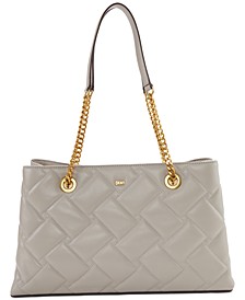 Large Quilted Leather Willow Double Compartment Tote