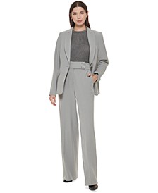 One Button Jacket and High Waist Pant