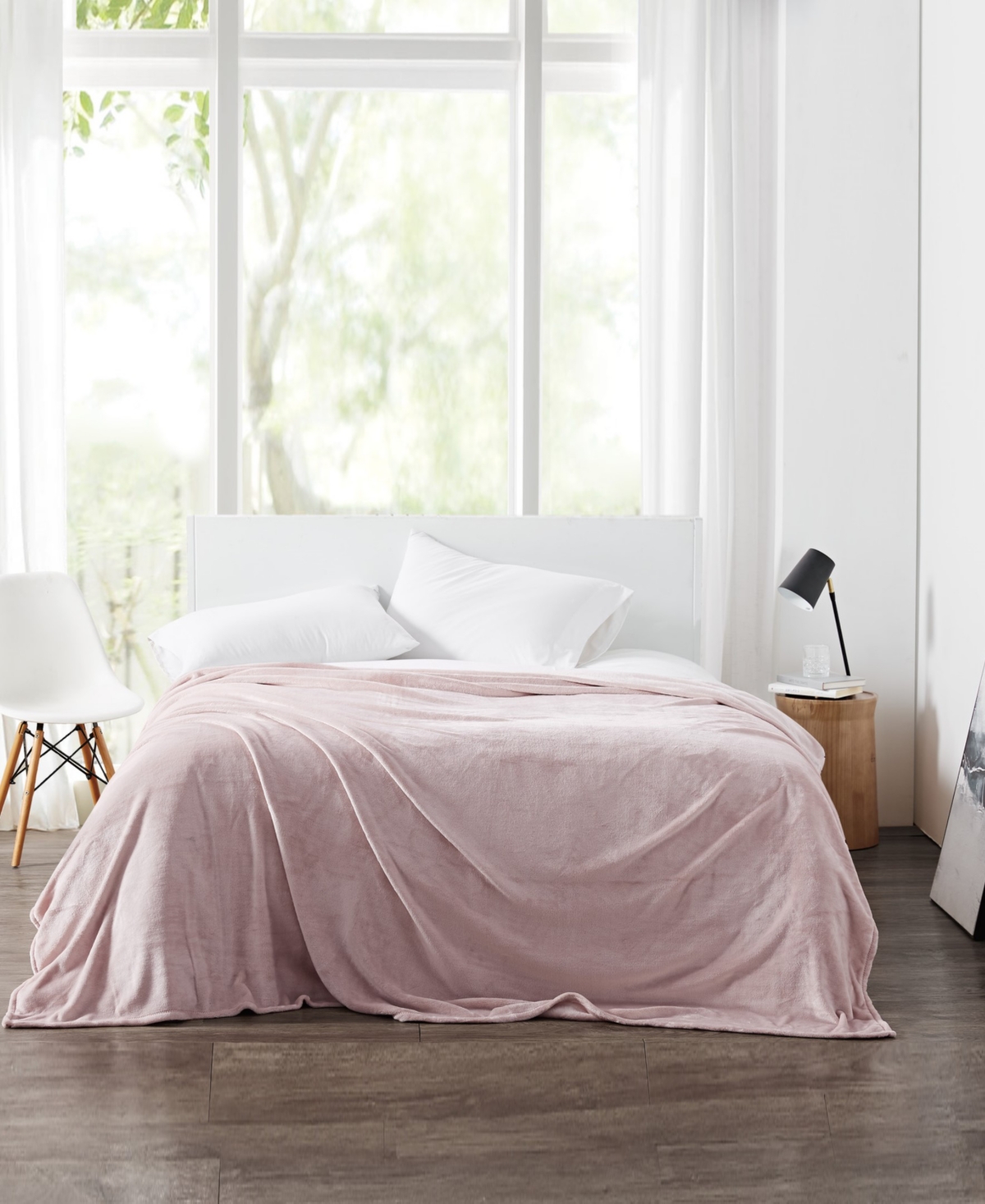 Cannon Solid Plush Blanket, Twin/twin Xl In Blush