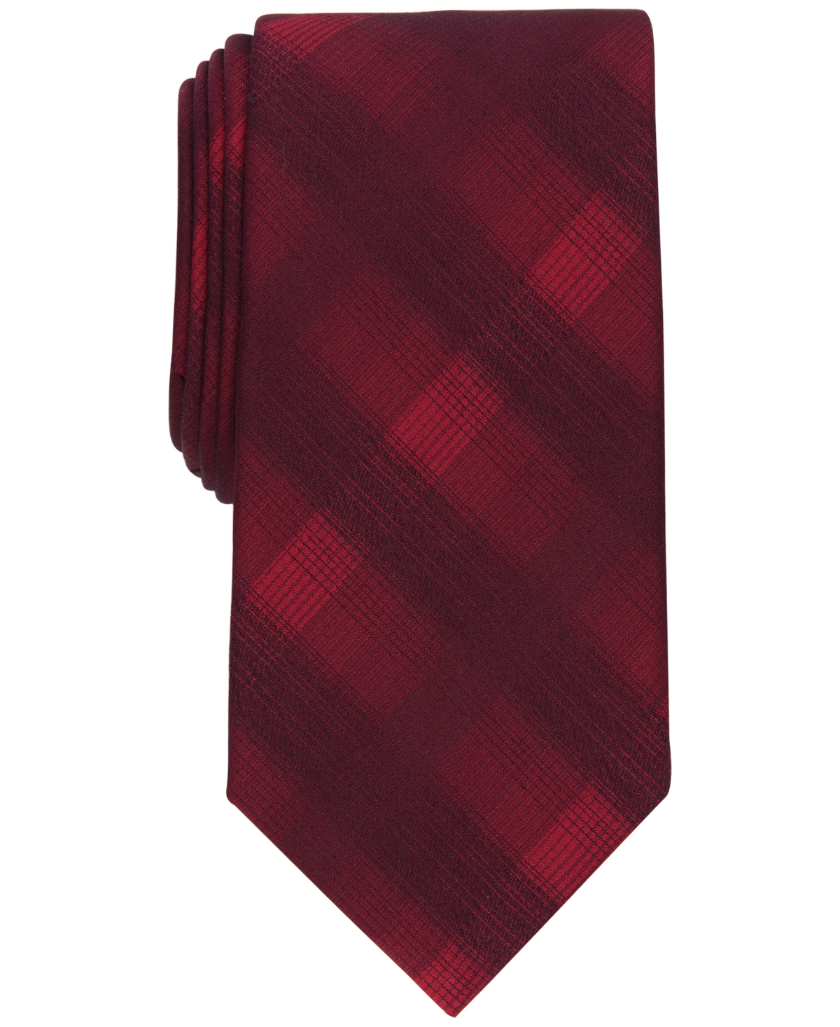 Perry Ellis Men's Classic Design Broer Plaid Tie In Red