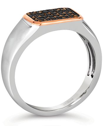Le Vian - Men's Diamond Ring (1/3 ct. t.w.) in Sterling Silver & 14k Rose Gold