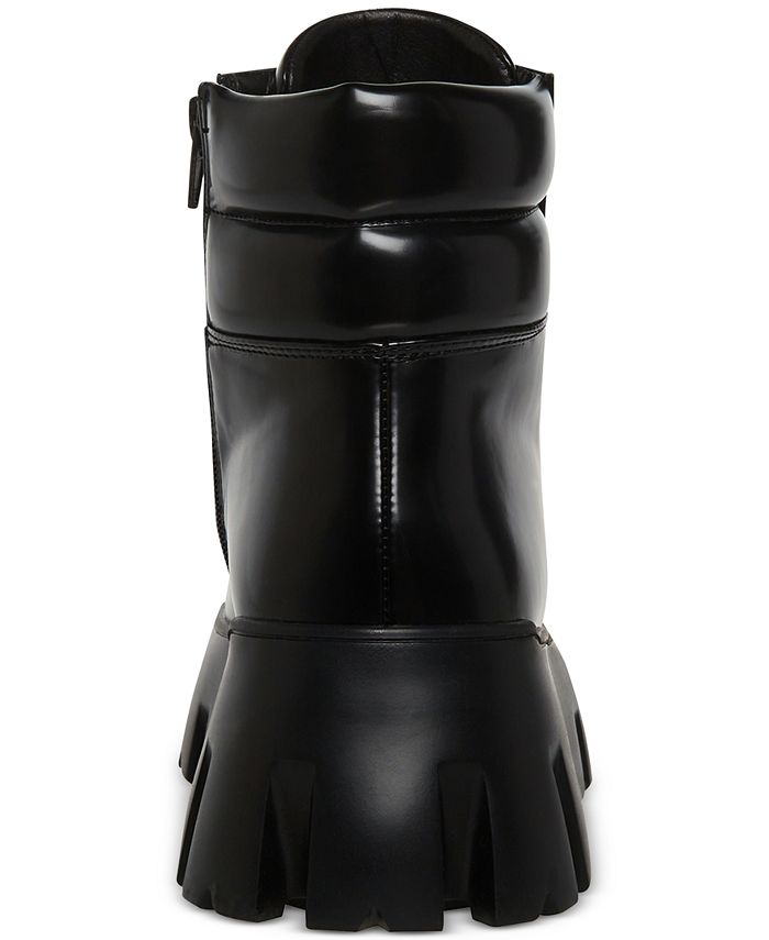 Madden Girl Women's Frankie Faux Fur Hiker Booties Black Size 9.5
