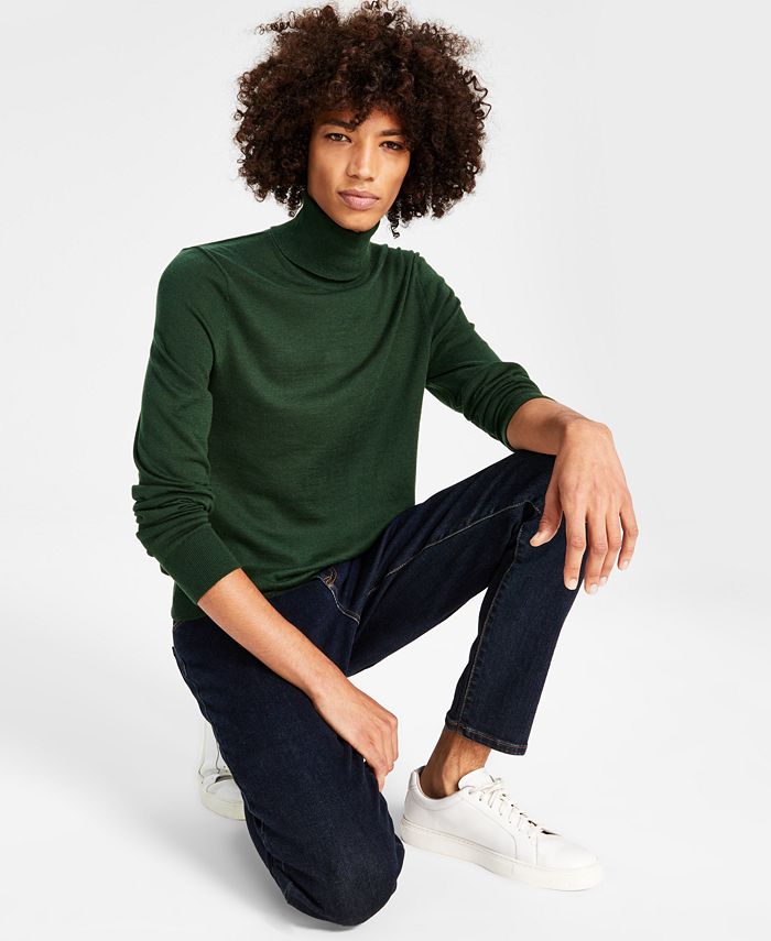 Paisley & Gray Men's Slim StraightFit Fine Gauge Turtleneck Solid