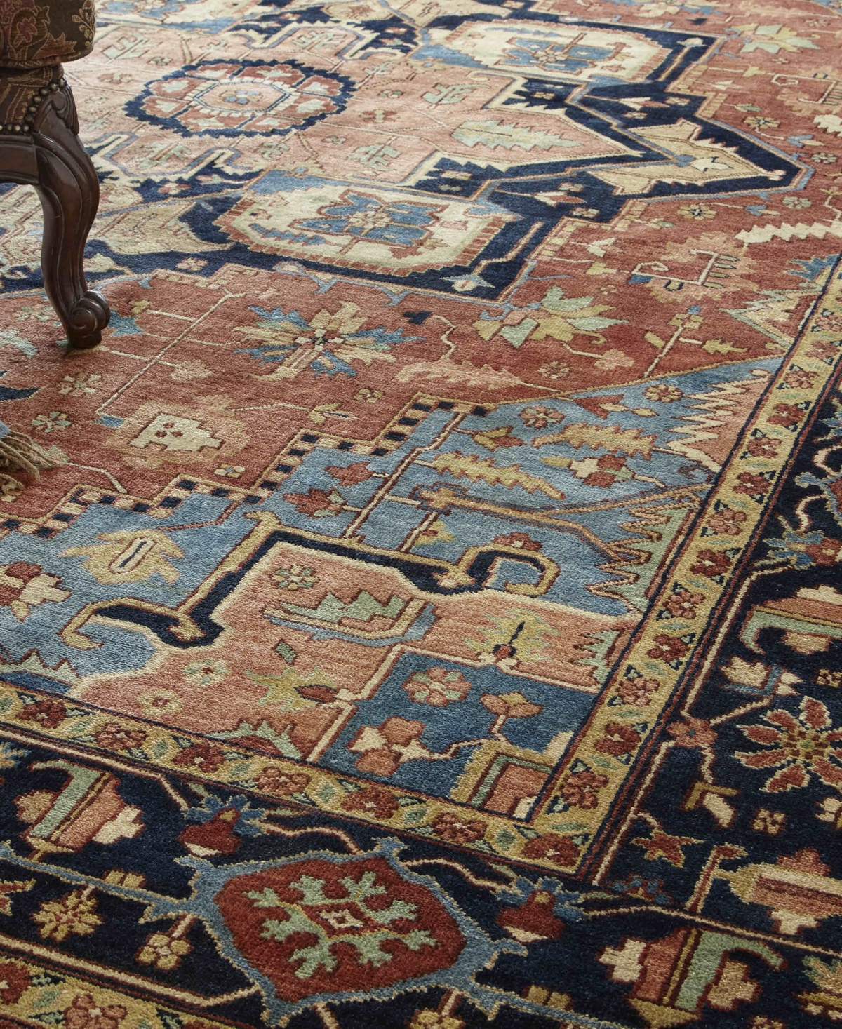 Exquisite Rugs Antique Weave Serapi ER9971 Area Rug - Blue