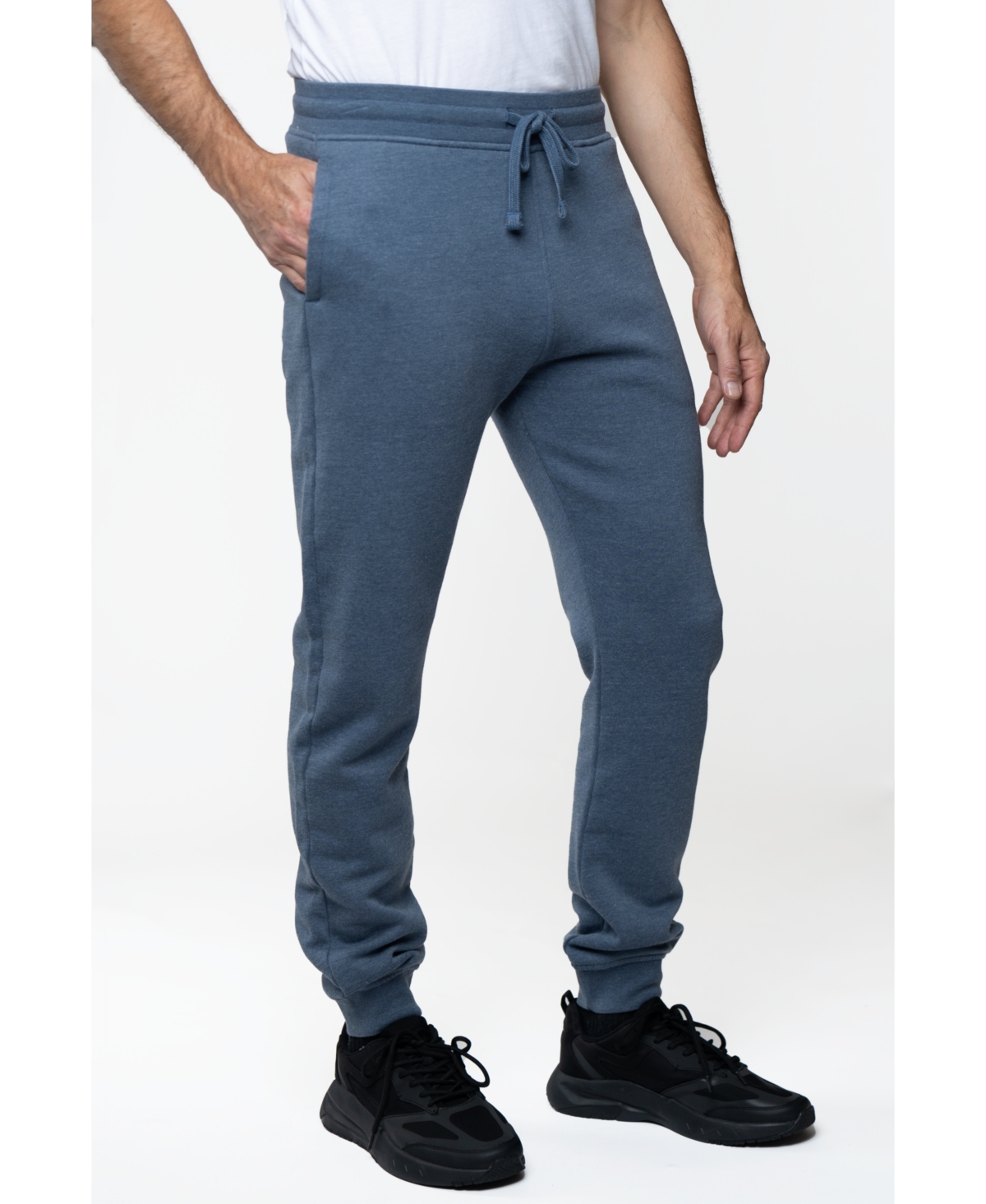 Lazer Men's Burnout Drawstring Fleece Jogger Pants