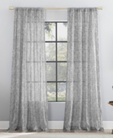 Scott Living Tulin Watercolor Print Sheer Rod Pocket Curtain Panel, 50