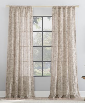 Scott Living Tulin Watercolor Curtain Panel Collection In Gray