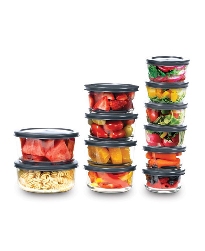 FOOD BOUTIQUE - 8 Cups Large Glass Food Storage Container with Lid set