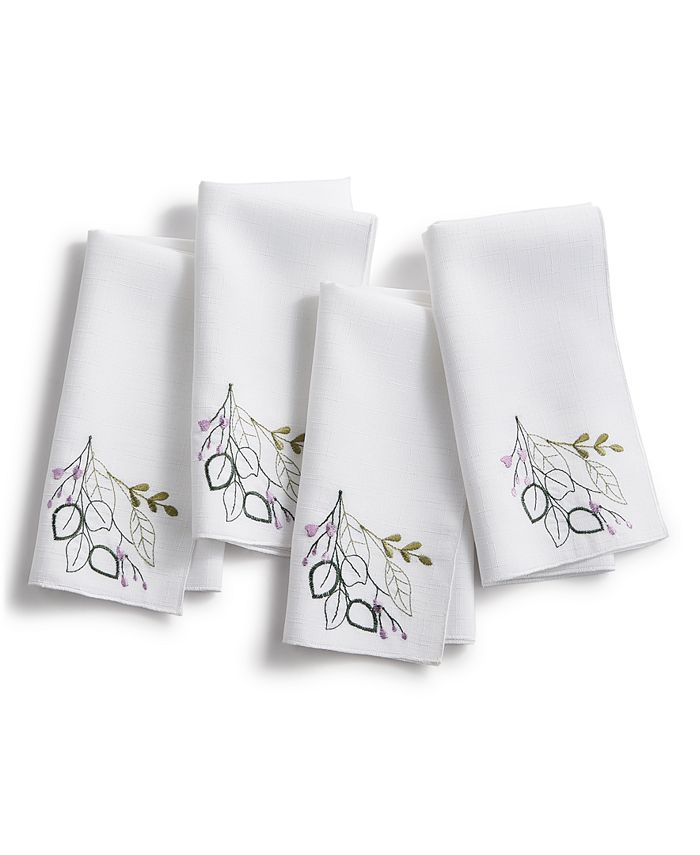 Elrene Ashland Eucalyptus Cutwork Napkins, Set of 4 Macy's