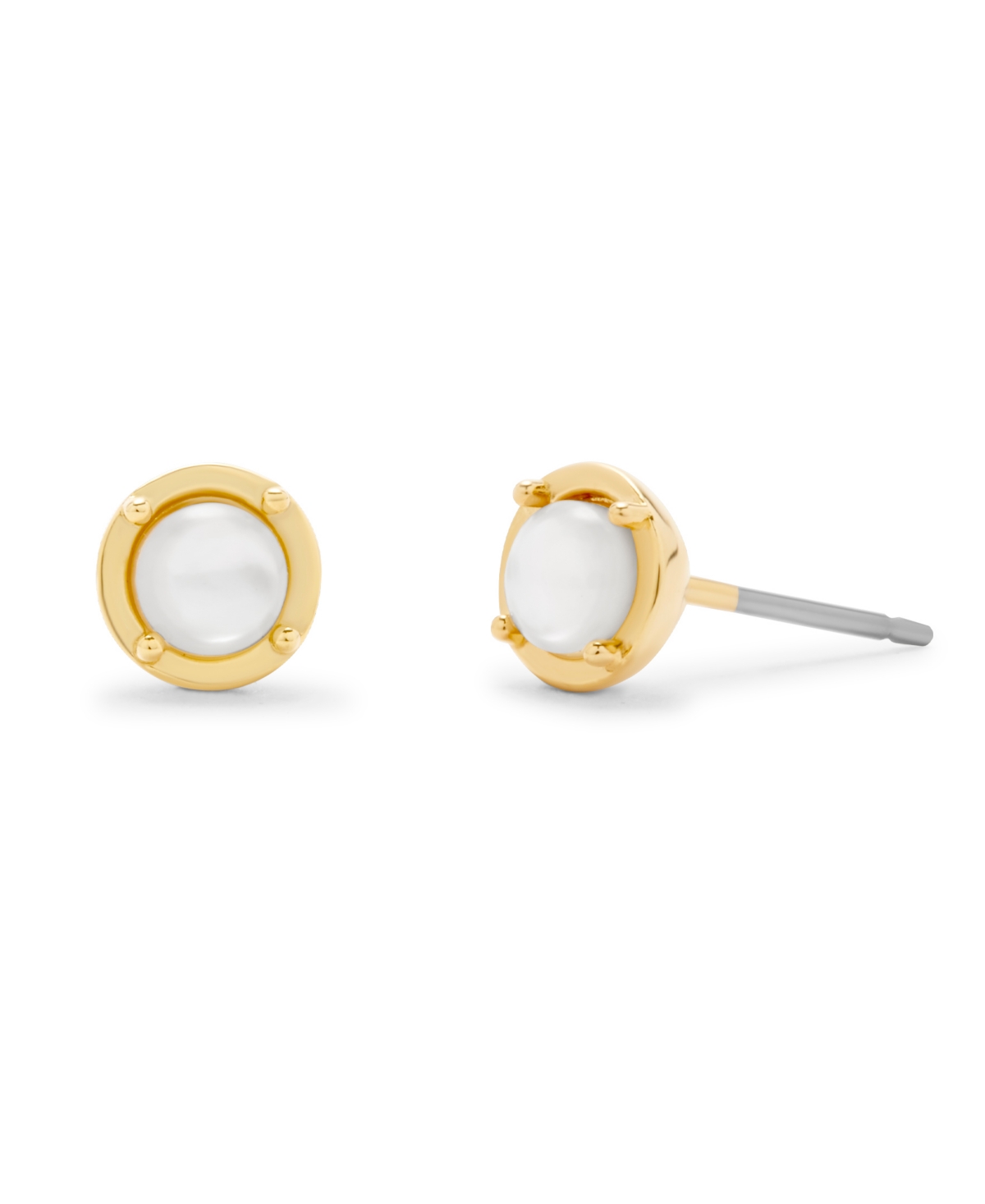 Mother of Imitation Pearl Kate Earrings - Gold Platted