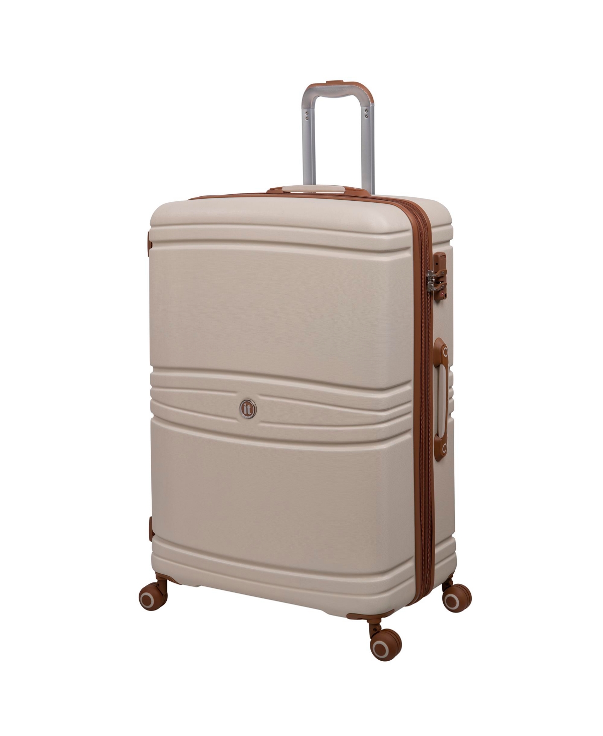 It Luggage Quintessential Large Checked Spinner Hardside In Cream