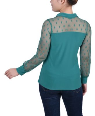 Women's Mesh Sleeve Top
