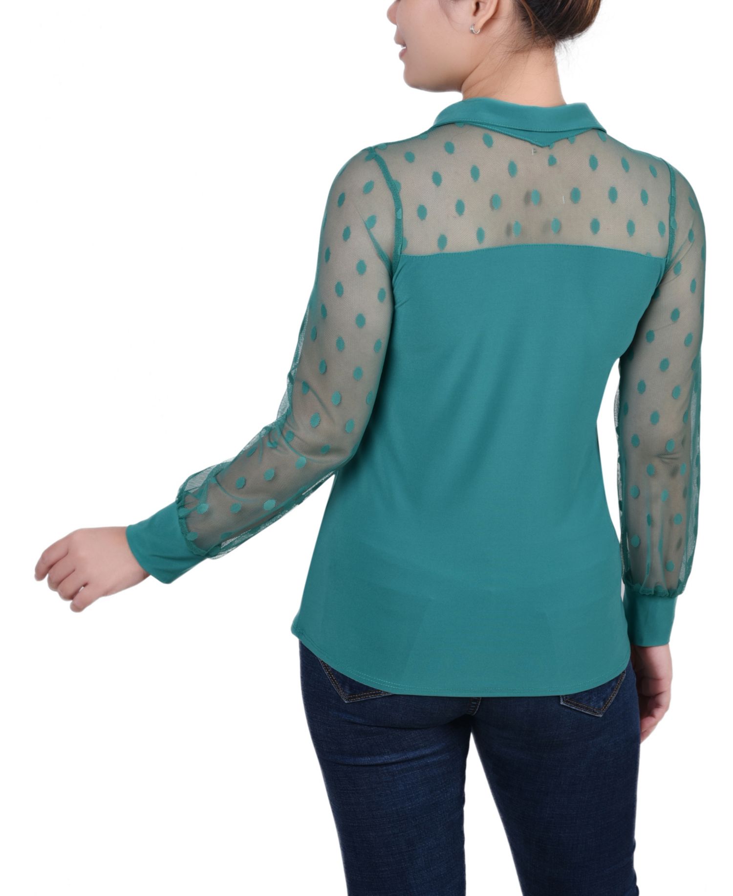 Women's Mesh Sleeve Top