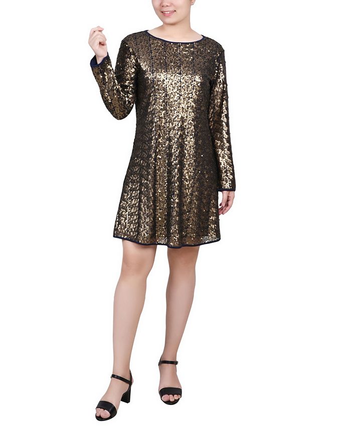 Macy's gold cheap sequin dress
