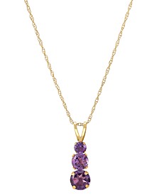 Amethyst Graduated 18" Pendant Necklace (1 ct. t.w.) in 14k Gold