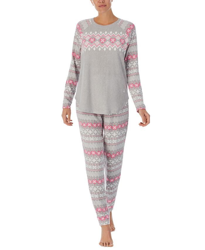 Cuddl Duds Women's Brushed SweaterKnit LongSleeve Pajama Set