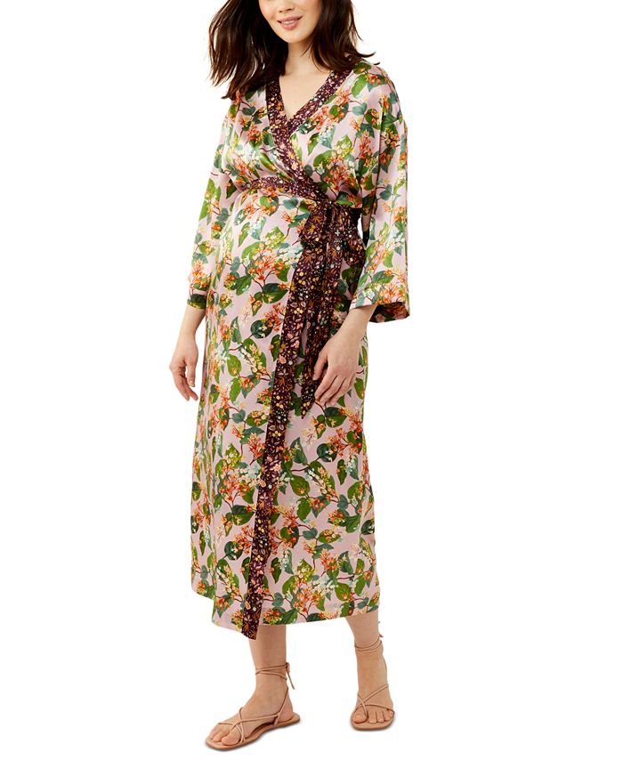 Pietro Brunelli Silk Floral Kimono Maternity Dress Macy's