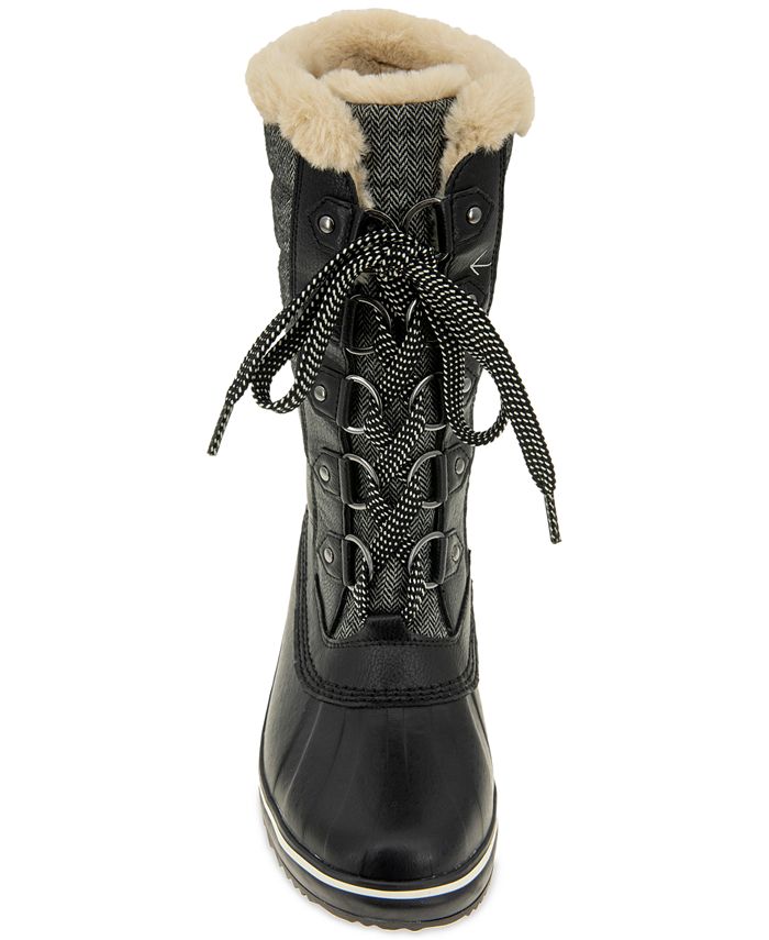 JBU Women's Siberia Waterproof LaceUp Quilted ColdWeather Boots Macy's
