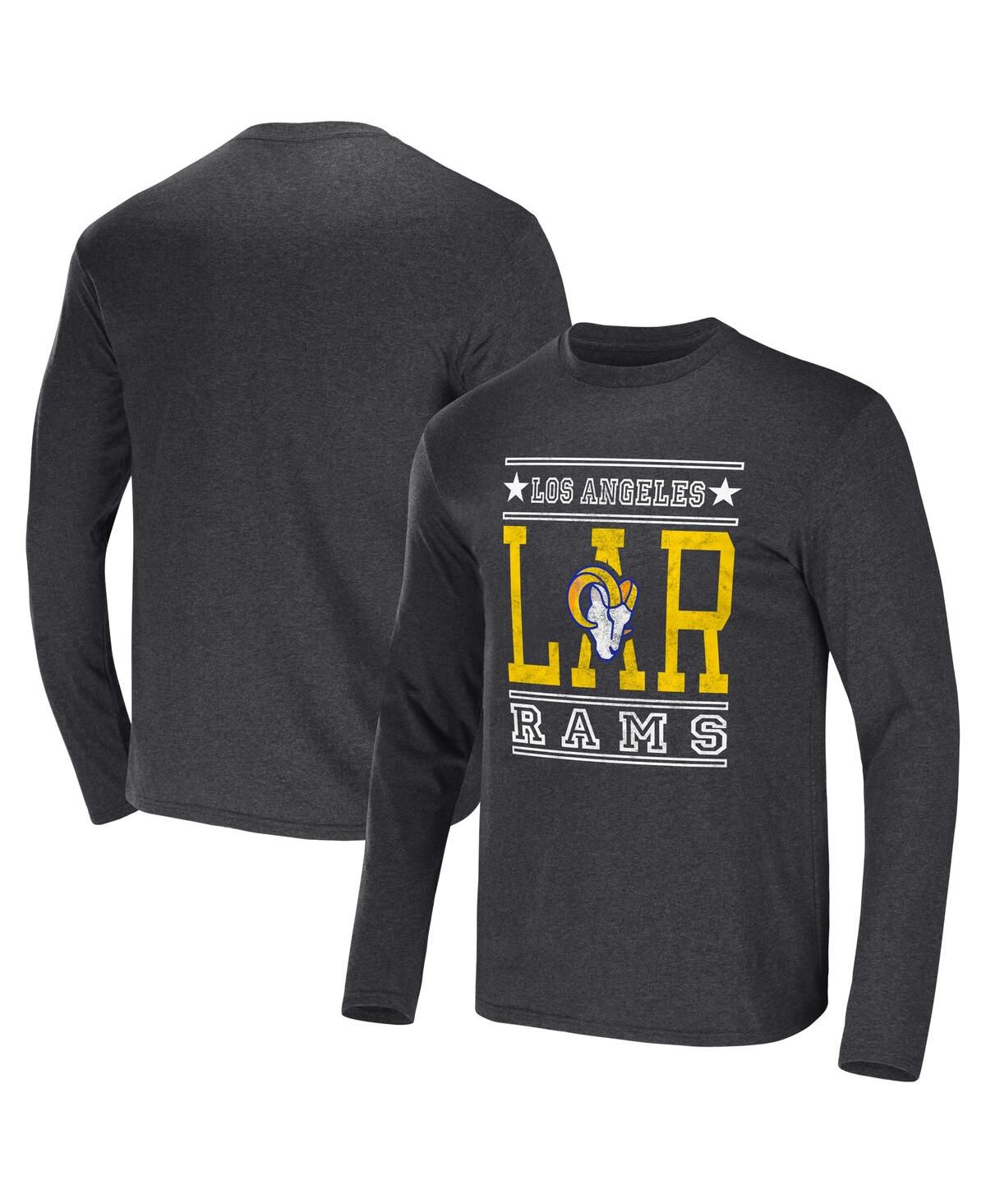 Мужская футболка с длинным рукавом NFL x Darius Rucker Collection от Heathered Charcoal Los Angeles Rams из коллекции Darius Rucker