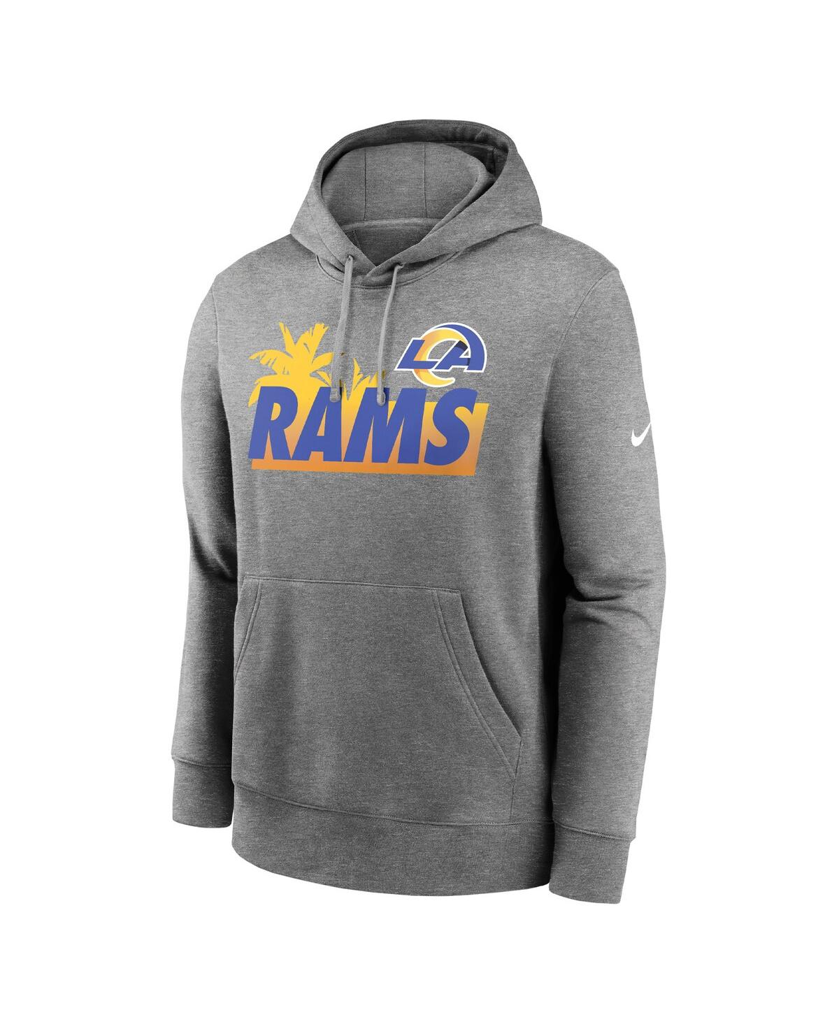 Men's NikeLos Angeles Rams Local Pullover Hoodie - Heathered Gray