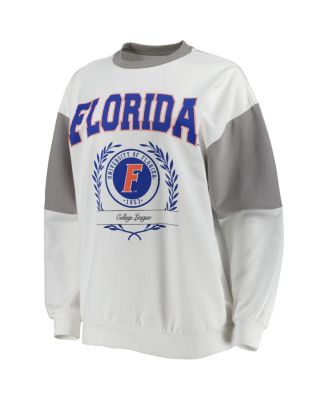 Women's Gray Florida Gators It's A Vibe Dolman Pullover Sweatshirt