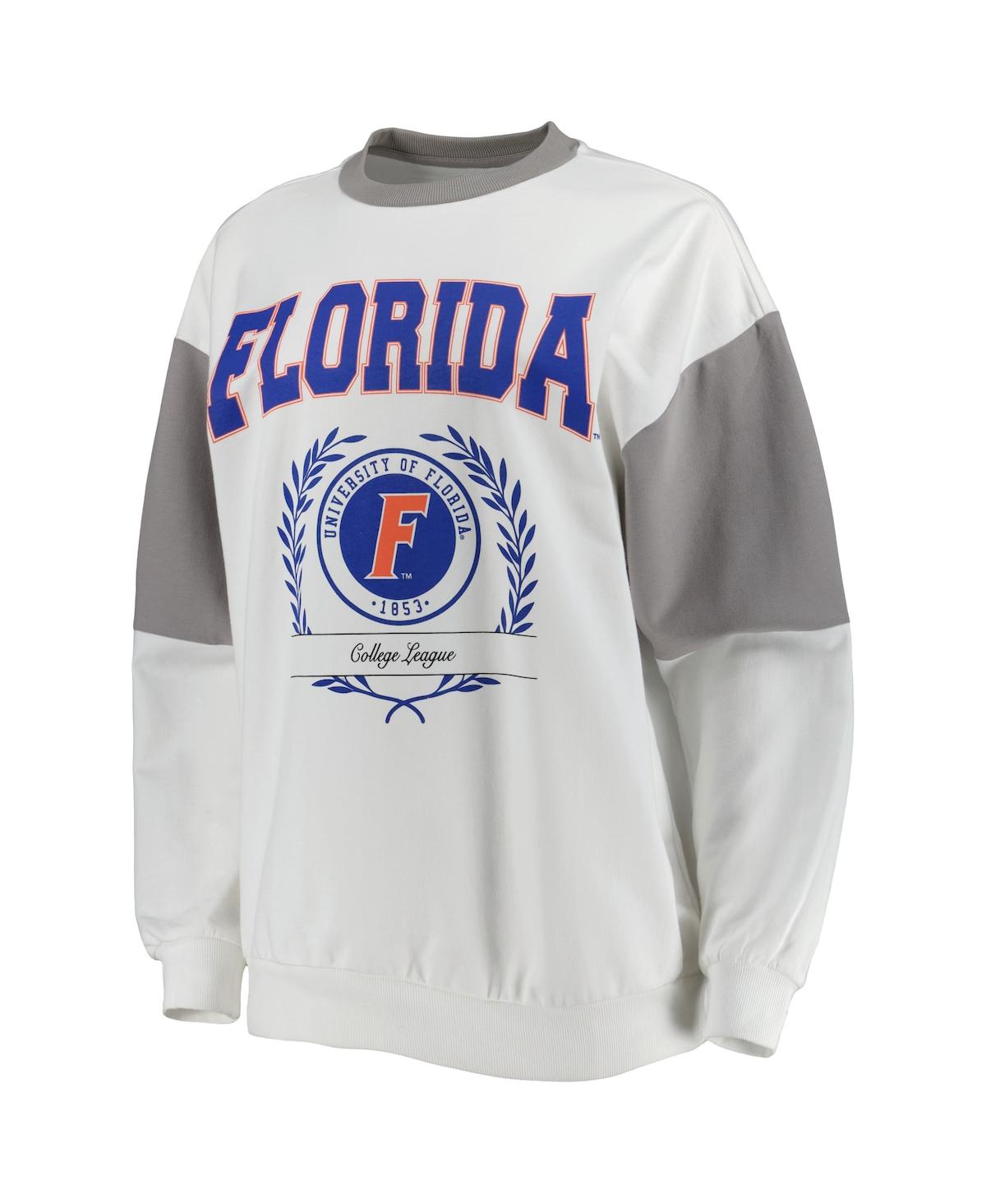 Shop Gameday Couture Women's  Gray Florida Gators It's A Vibe Dolman Pullover Sweatshirt