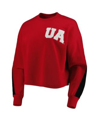 Women's Crimson Alabama Crimson Tide Back To Reality Colorblock Pullover Sweatshirt