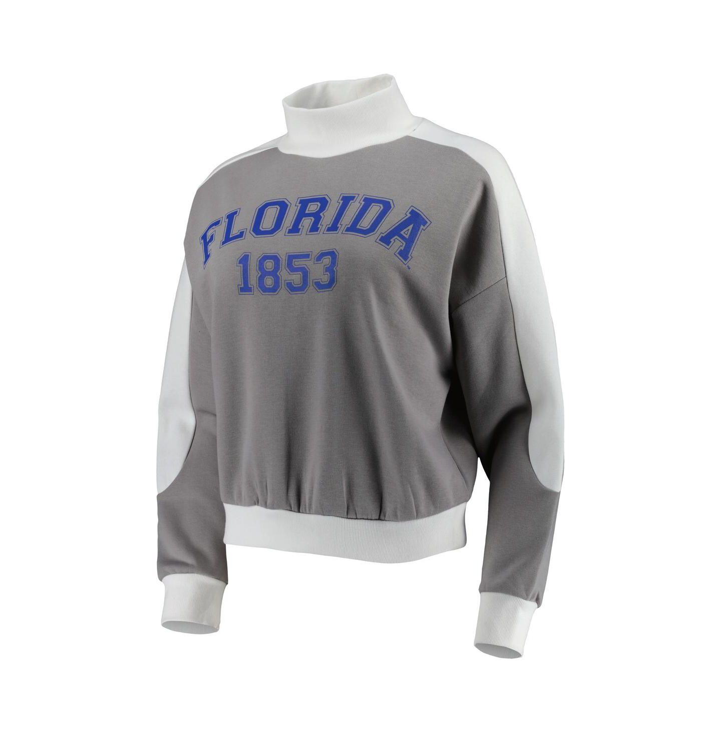 Женская толстовка Gameday Couture Gray Florida Gators Make it a Mock Sporty Pullover — фото 3
