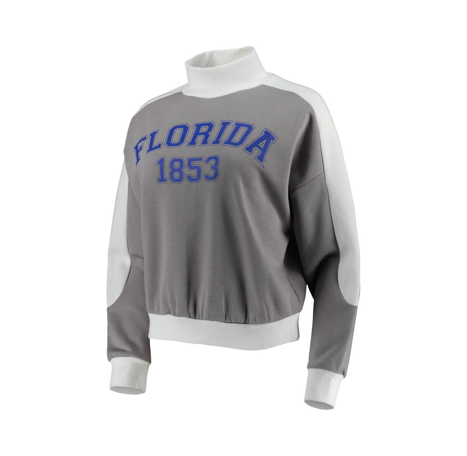 Women's Gray Florida Gators Make it a Mock Sporty Pullover Sweatshirt