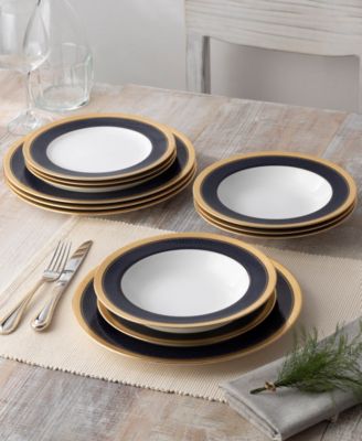 Odessa Cobalt Gold Set of 4 Soup Bowls, 8.50", 12 oz.