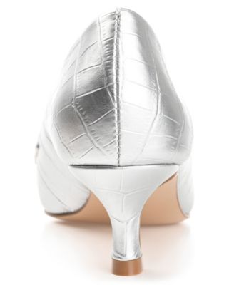 Women's Celina Kitten Heel Loafer Square Toe Pumps