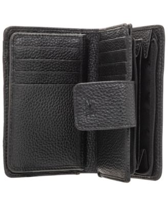 Women's Pebbled Collection RFID Secure Clutch Wallet