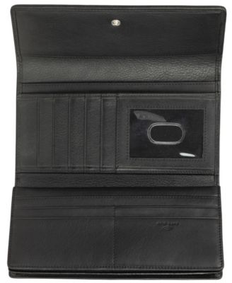 Women's Basket Weave Collection RFID Secure Quadruple Fold Wallet