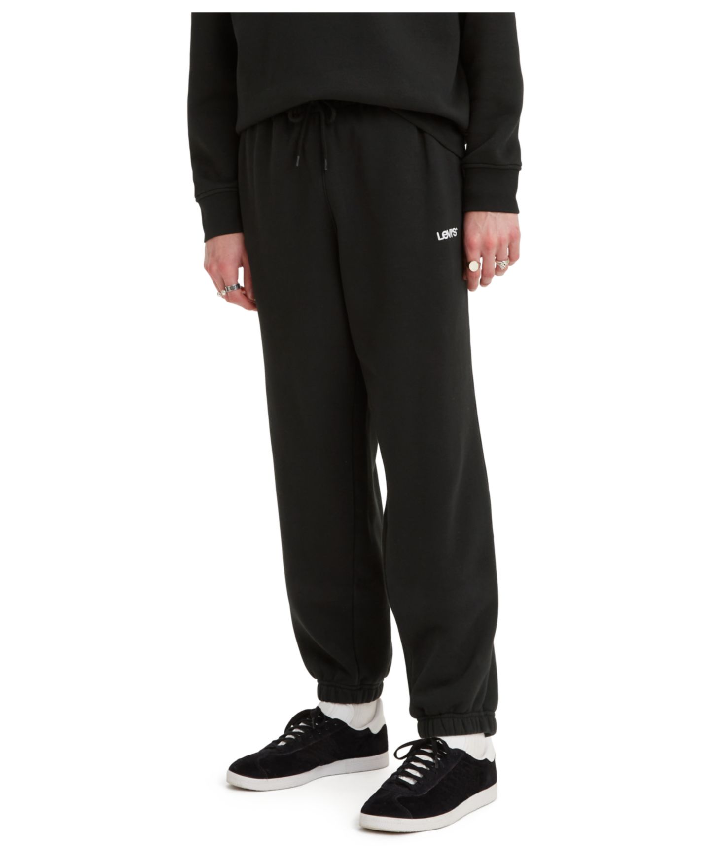 Мужские брюки Levi's Relaxed Fit Active Fleece Sweatpants, цвет: Минеральный чёрный — фото 1