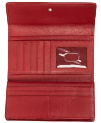 Women's Basket Weave Collection RFID Secure Quadruple Fold Wallet