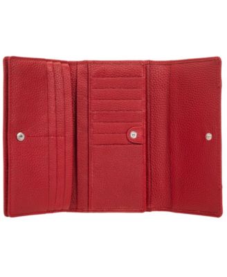 Women's Pebbled Collection RFID Secure Trifold Wing Wallet