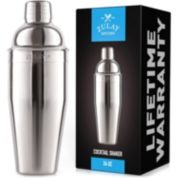 True Contour Cocktail Shaker, 8.5 Oz Stainless Steel Cobbler Shaker With  Cap And Strainer - Drink Shakers For Cocktails And Liquor, Silver : Target