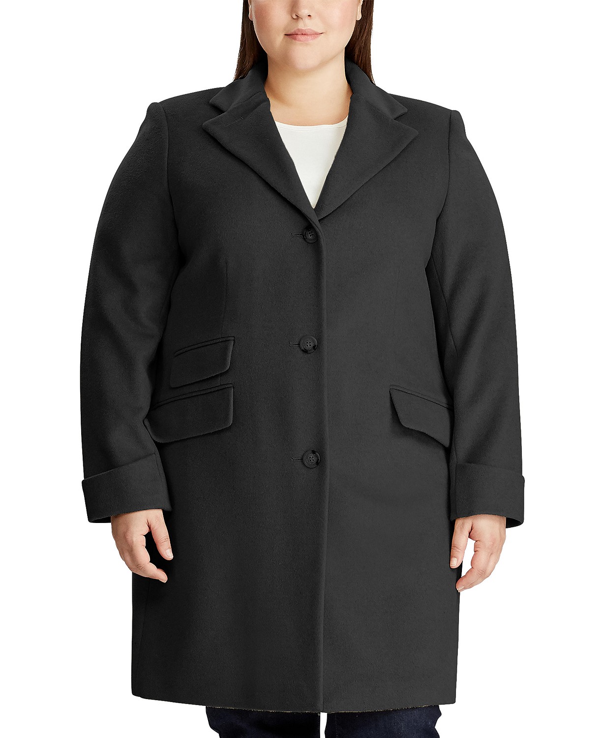 Womens Plus Size Buttoned Walker Coat, Created for Macys