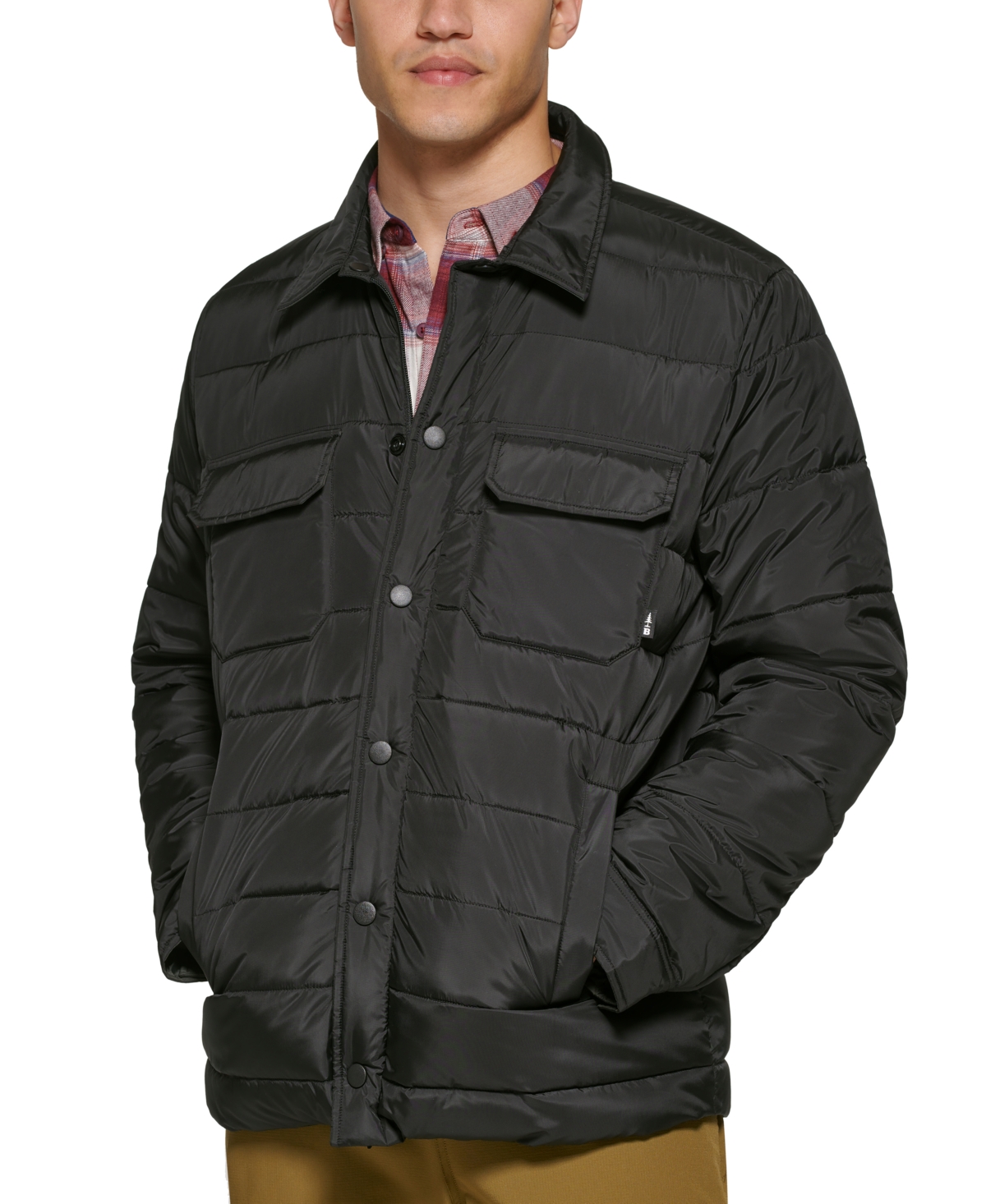 Men's Mission Quilted Puffer Shirt Jacket - Black Beauty