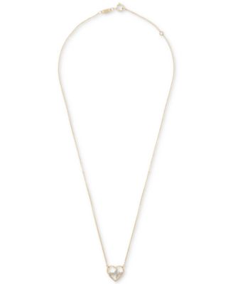 Diamond Heartbeat Pendant Necklace (1/10 ct. t.w.) in 10k Gold, 17" + 1" extender, Created by Macy's