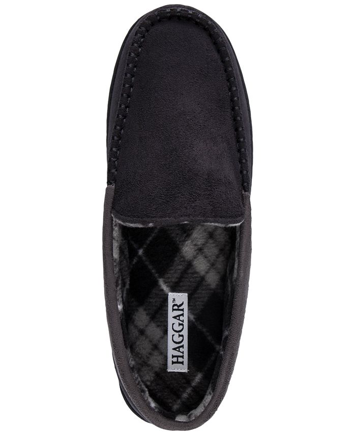 Haggar Men #39 s Microsuede Fleece Lined Venetian Slippers Macy #39 s
