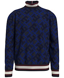 Men's Monogram Roll Neck Sweater