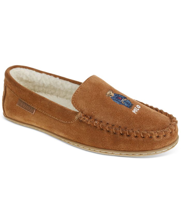 Polo Ralph Lauren Women's Genuine Suede Collins Bear Moccasins & Reviews -  Slippers - Shoes - Macy's