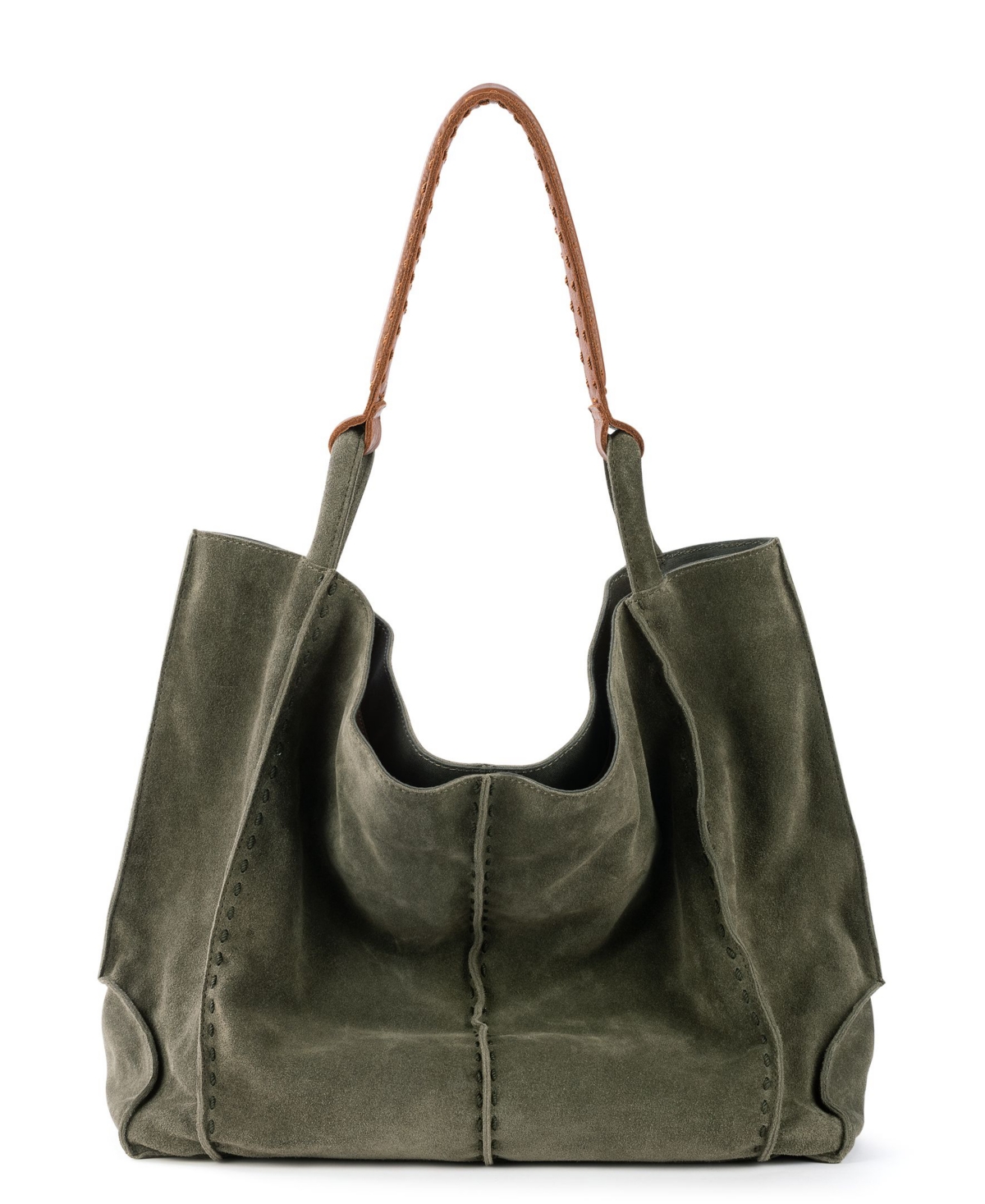 The Sak Los Feliz Tote In Moss Suede