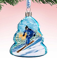 Skier Mercury Holiday Ornament