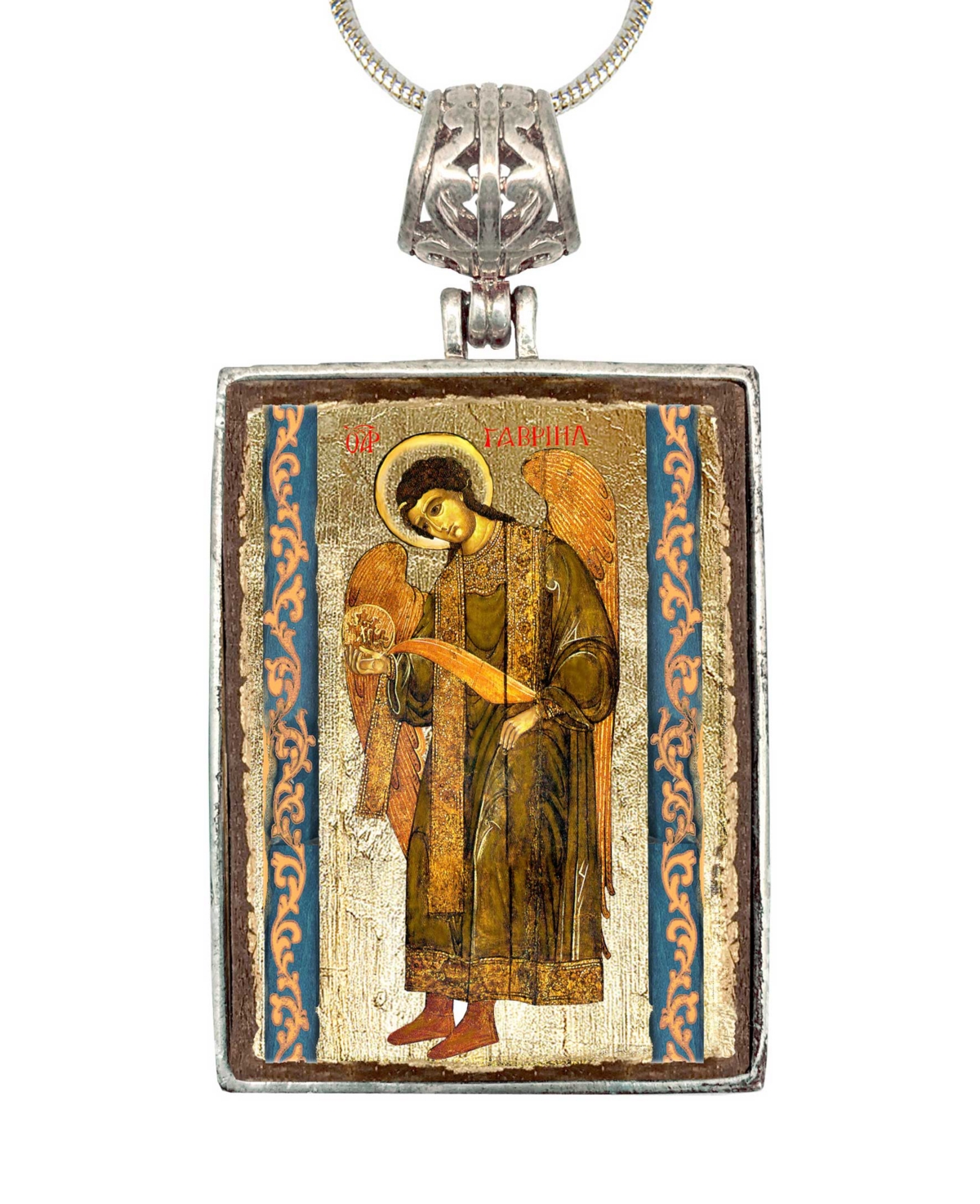Saint Gabriel Archangel Religious Holiday Jewelry Necklace Monastery Icons - Multi Color