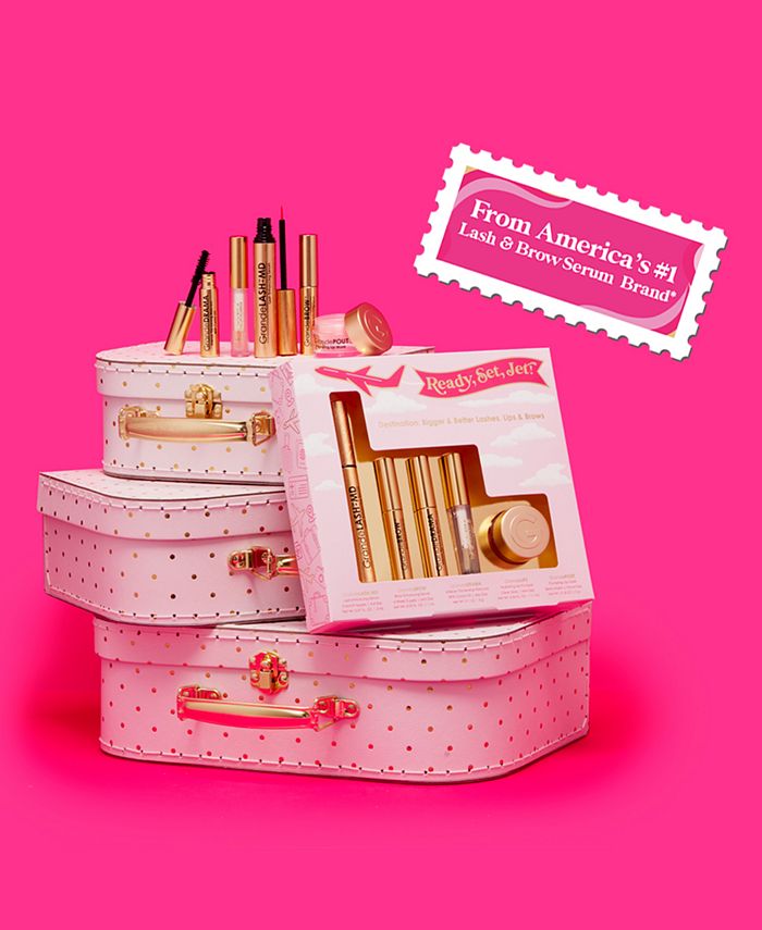 Grande Cosmetics 5Pc. Ready, Set, Jet! Lash, Lip & Brow Set Macy's